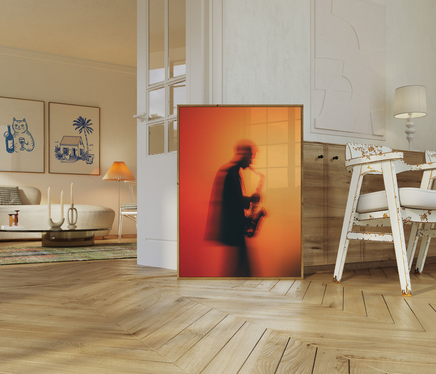 Blurred Jazz Saxophone Poster