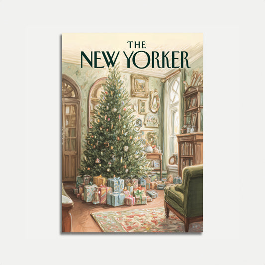 Festive New Yorker Christmas Poster