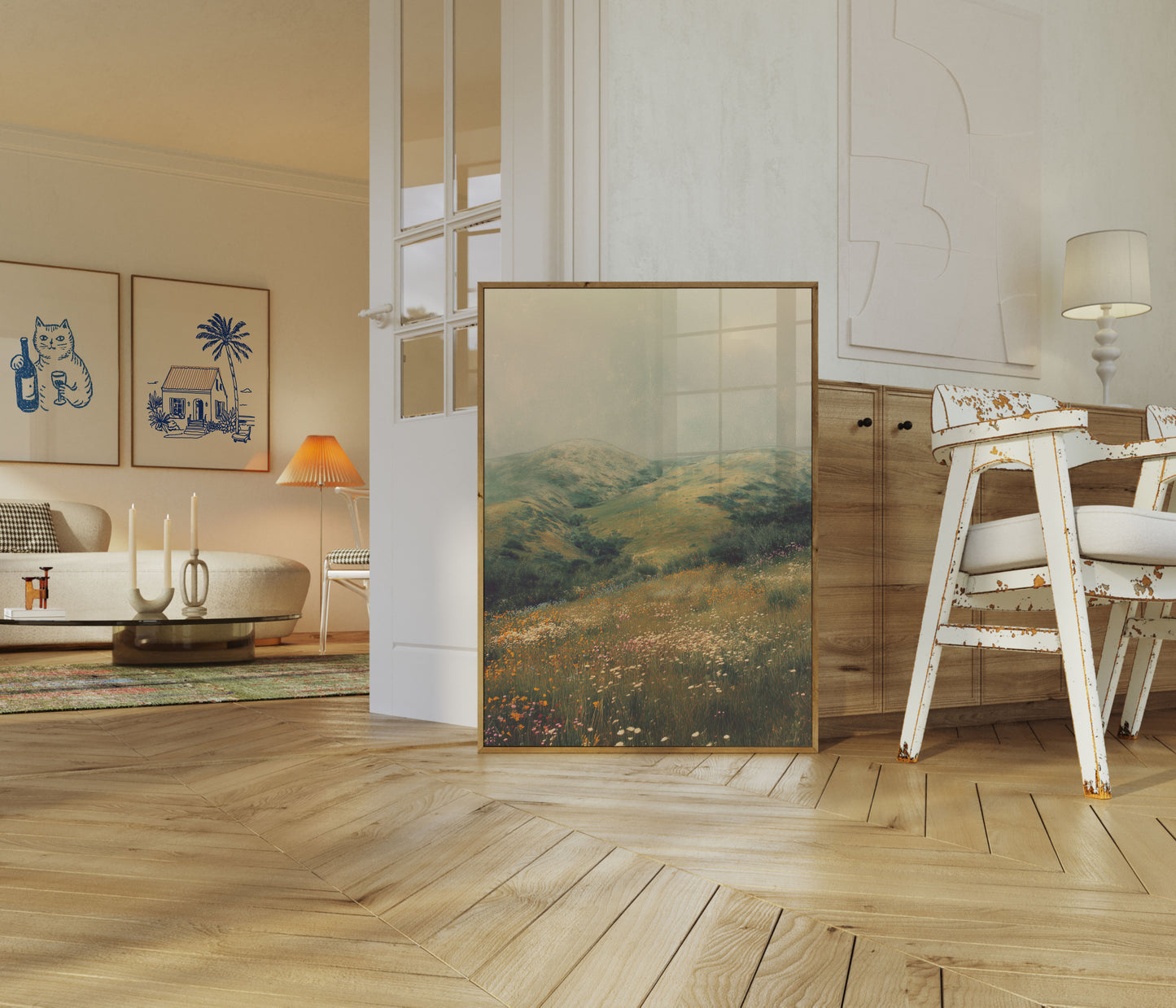 Golden Hills Wildflower Meadow Poster