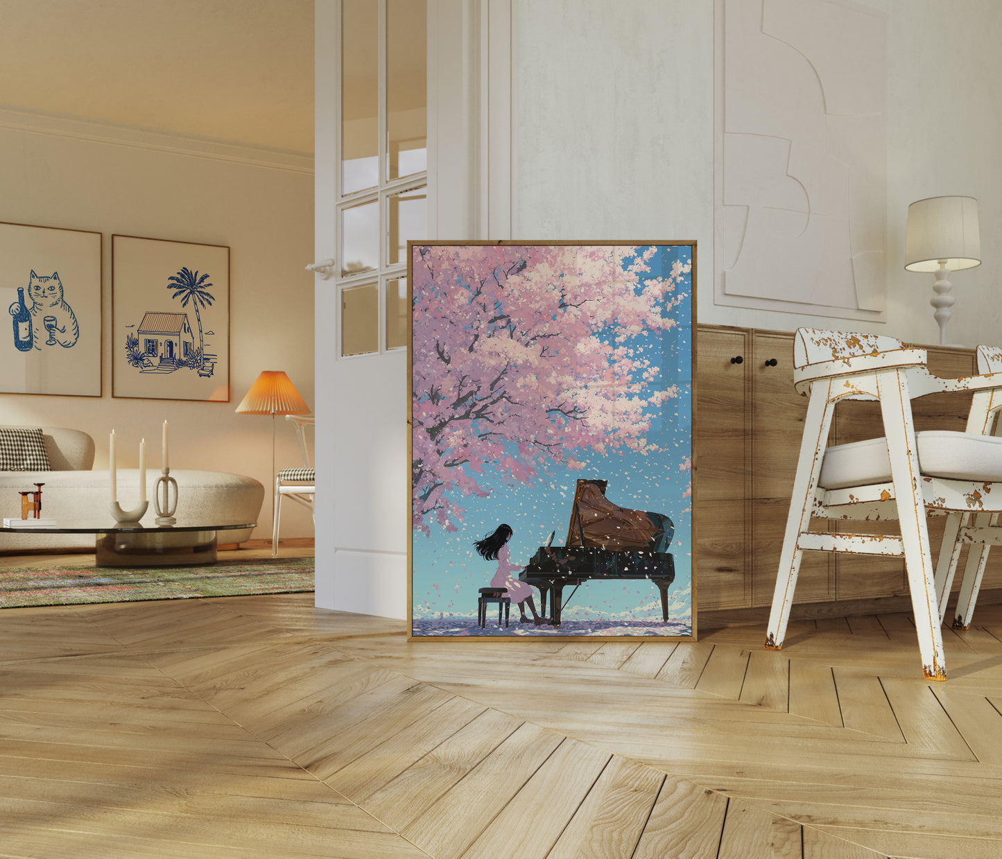 Cherry Blossom Piano Melody Poster