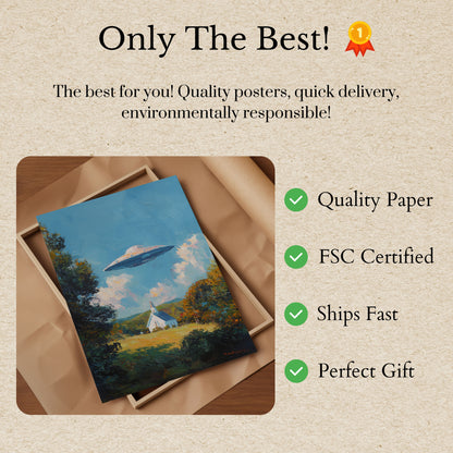 Heavenly Encounter UFO Poster