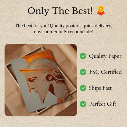 Profil Plakátu Starověkého Válečnického Přilby