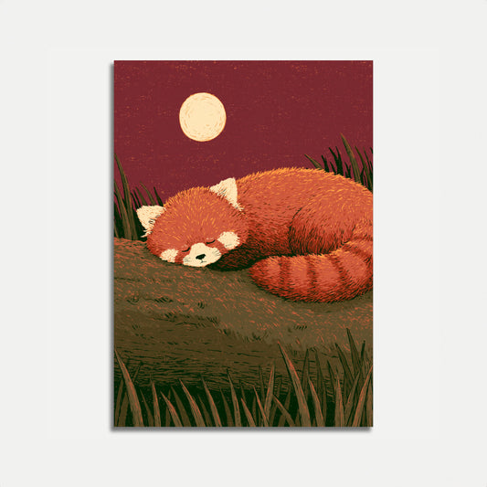 Rood Panda Maan Nacht Poster