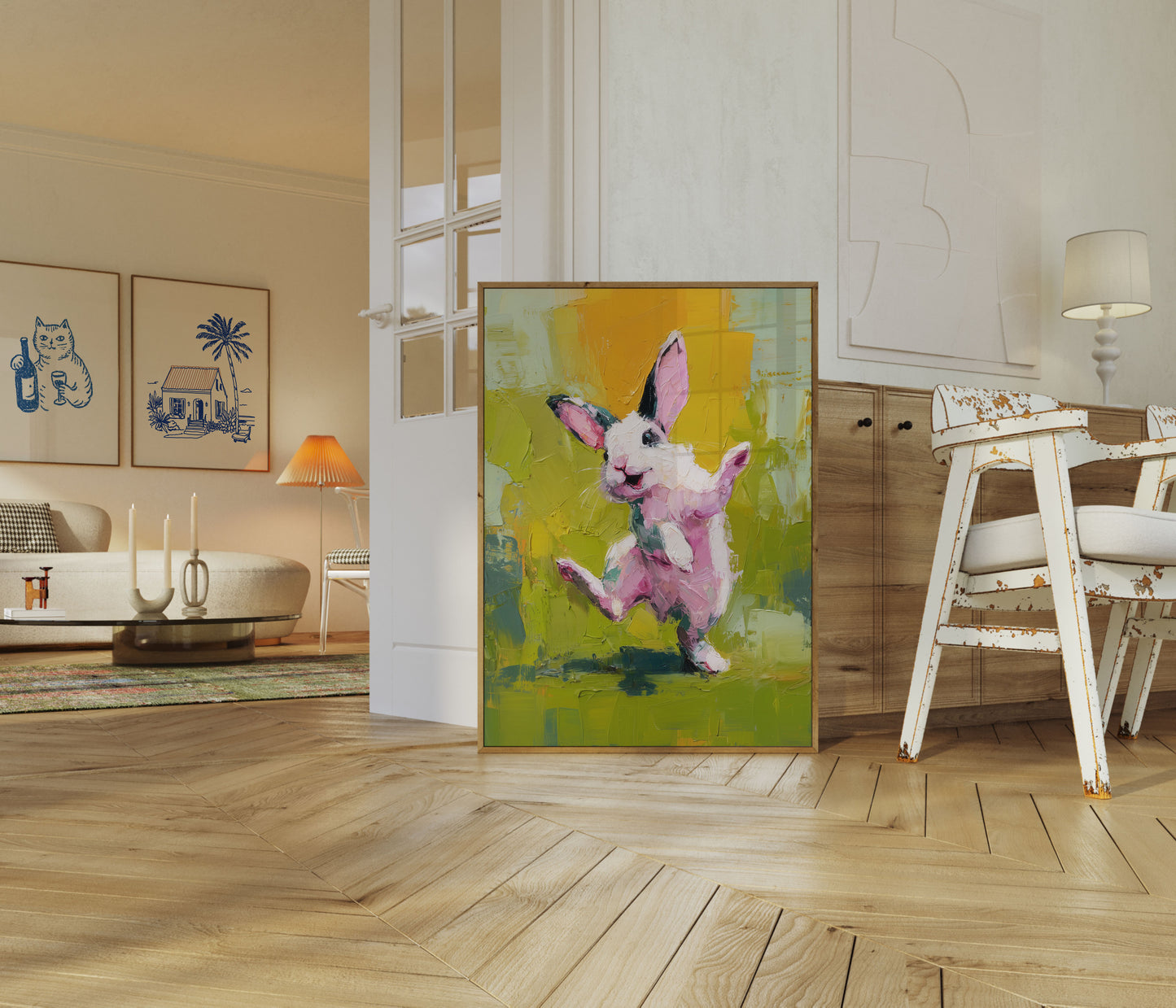 Dansende Bunny Hop Poster