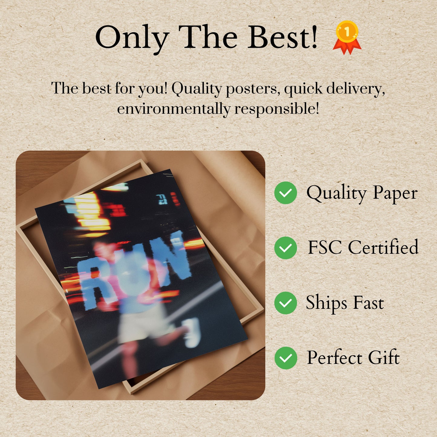 Urban Motion Blur Running Poster