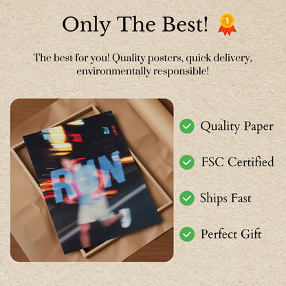 Urban Motion Blur Running Poster