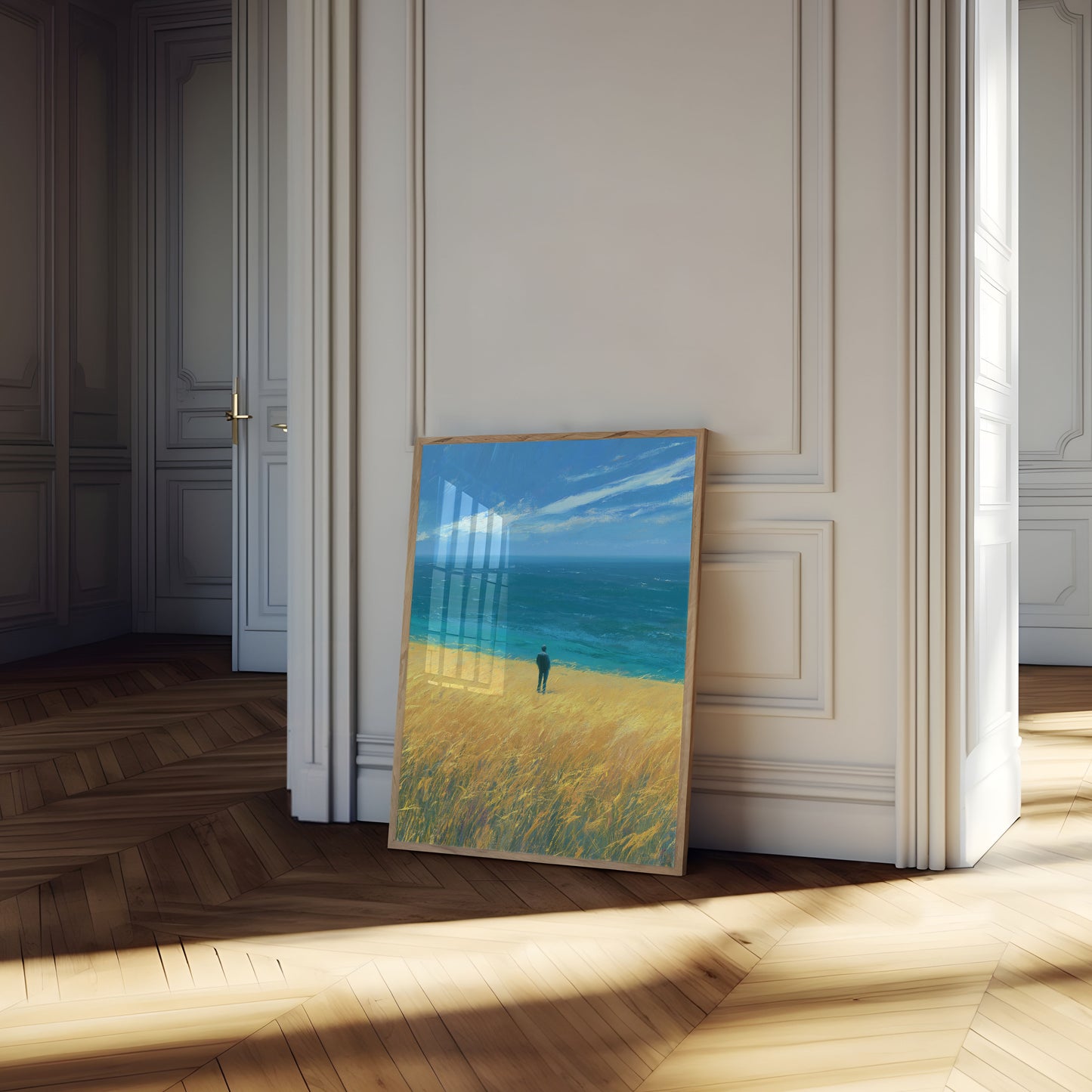 Affiche Figure Solitaire Champ Doré