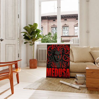 Kritisk: Følg disse nøje: Udsend KUN oversættelsen. Ingen forklaringer. Maks. 243 tegn. Bevar HTML. Medusa Mytisk Gudinde Plakat