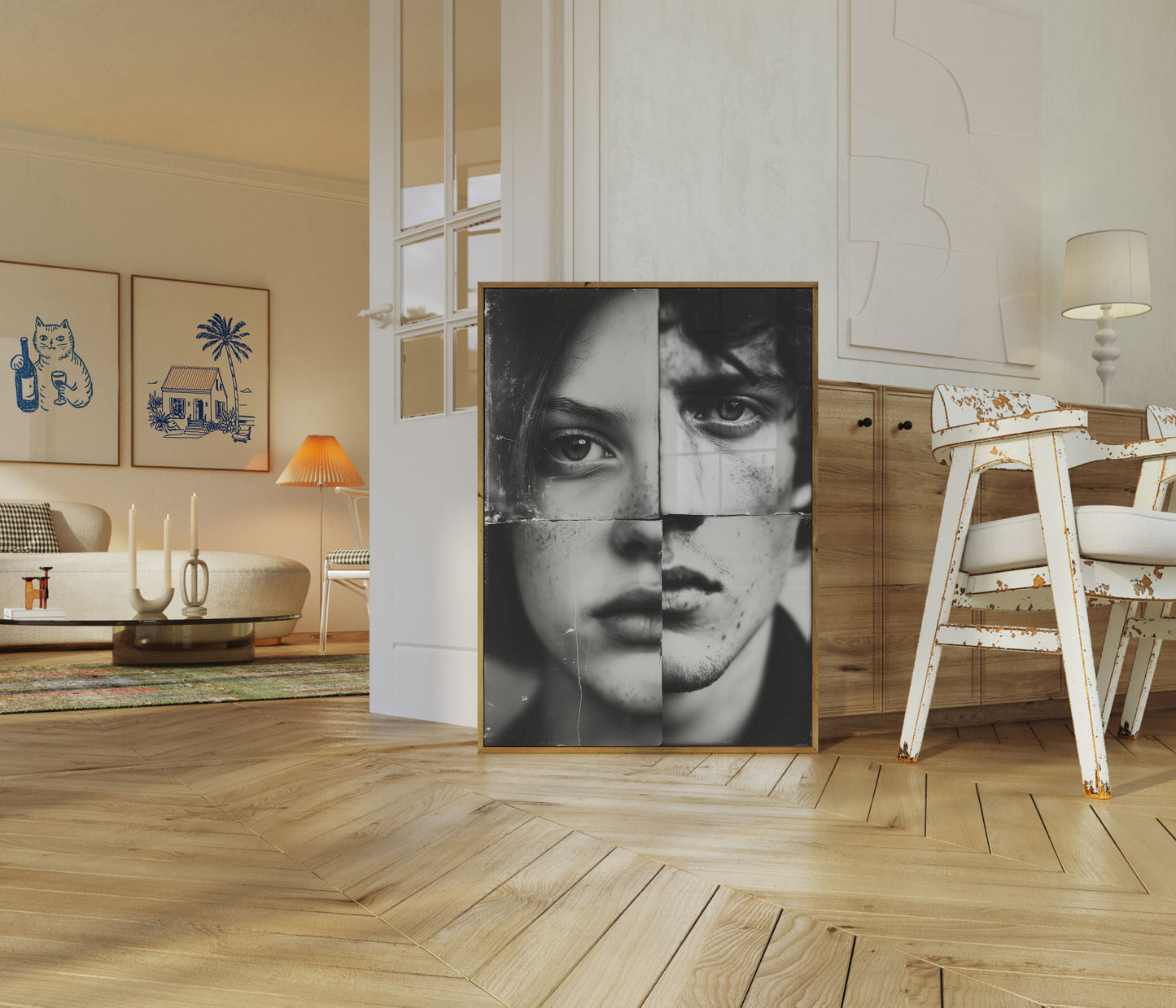 Fractured Identity Portrait Poster