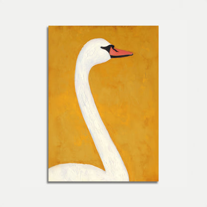Elegant White Swan Poster