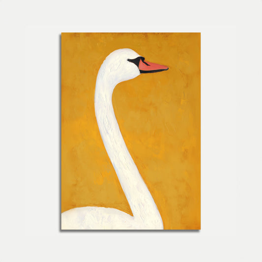 Affiche élégante du cygne blanc