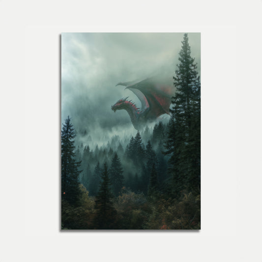 Mystic Dragon Forest Poster