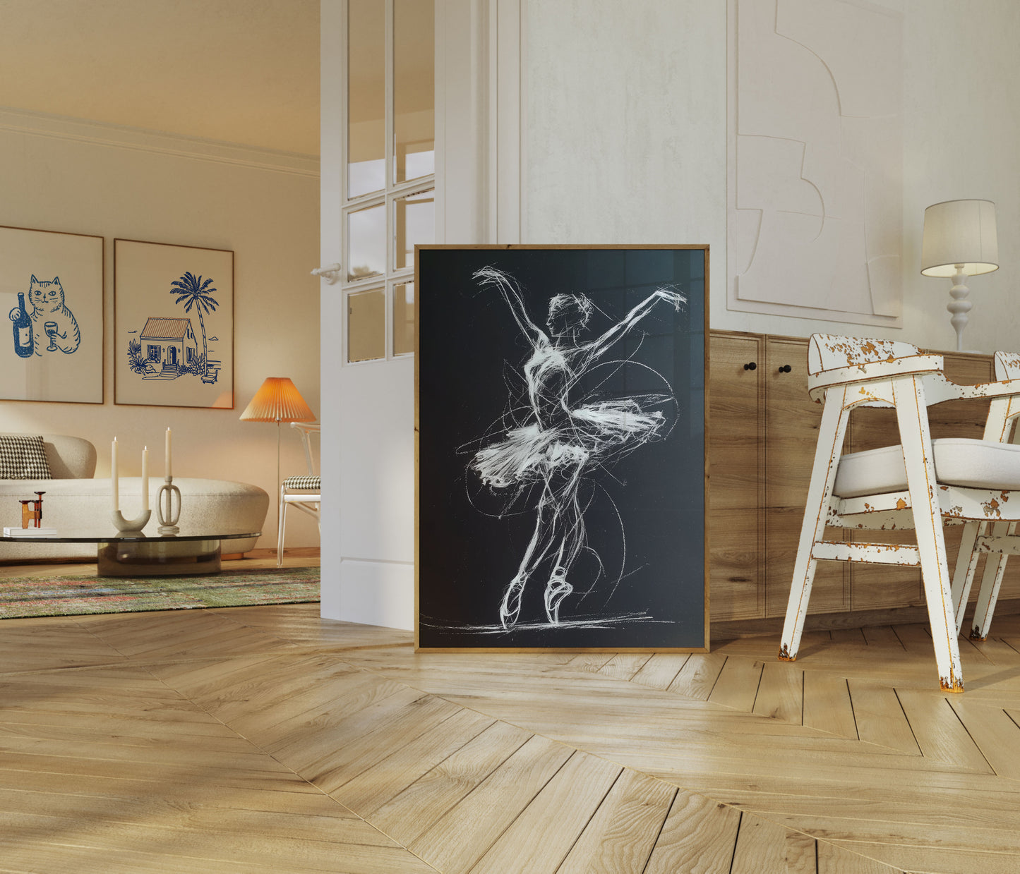 Dynamic Ballet Sketch Poster