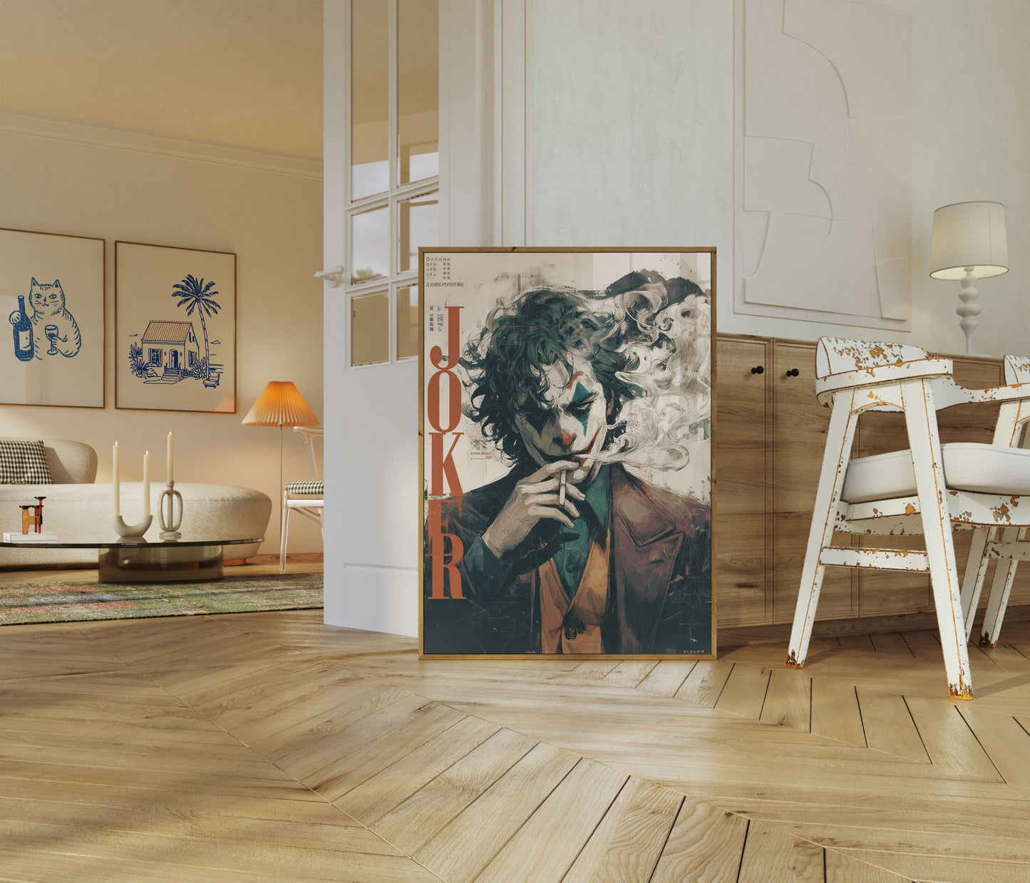 Smoking Joker Dark Art Poster