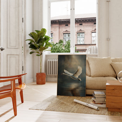 Affiche Cygne en vol