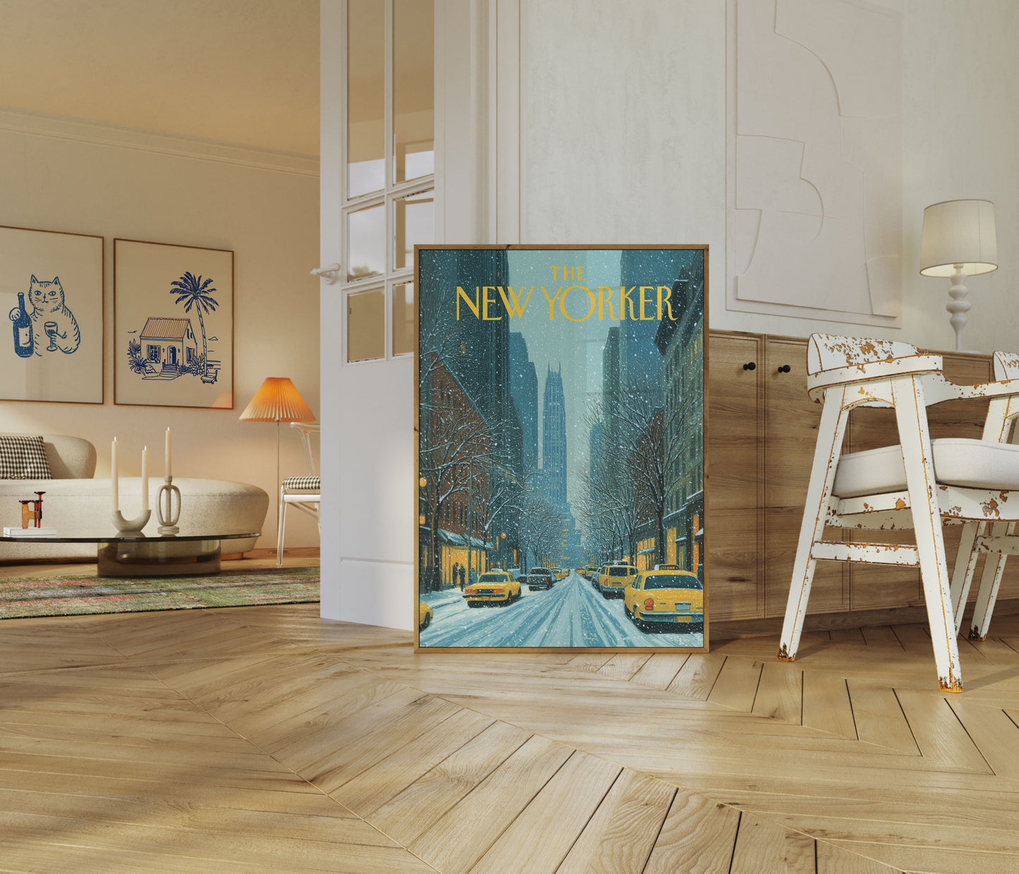 New York Winter Cityscape Poster