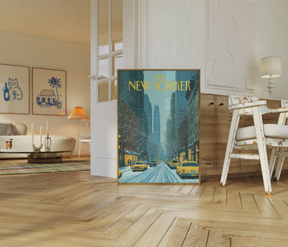 New York Winter Cityscape Poster