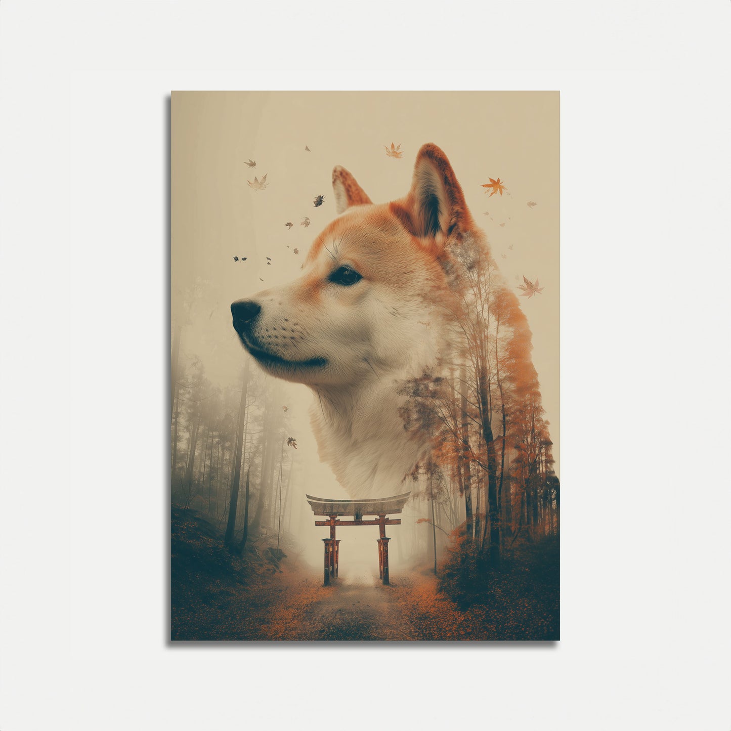 Spirit of Autumn Shiba Poster