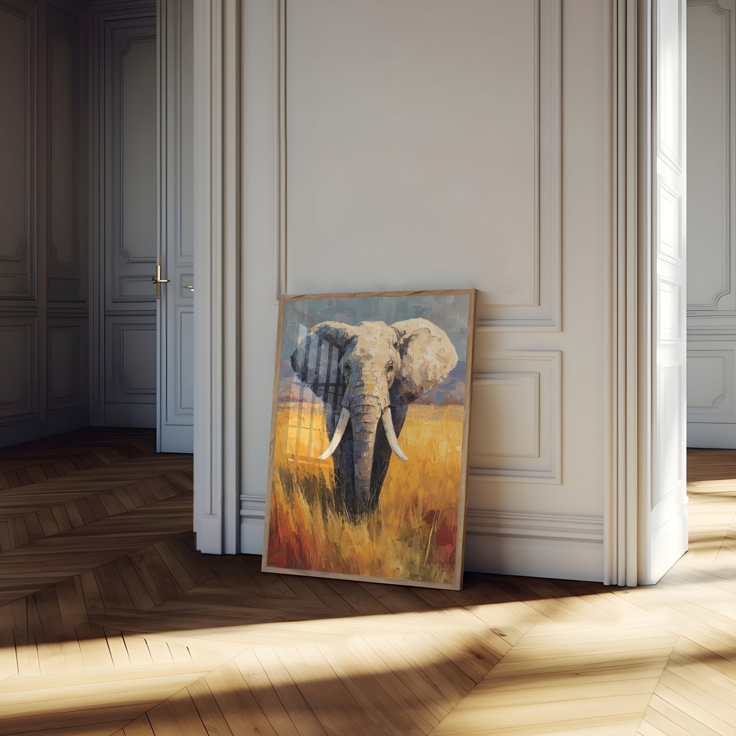 Majestic Elephant Savanna Poster