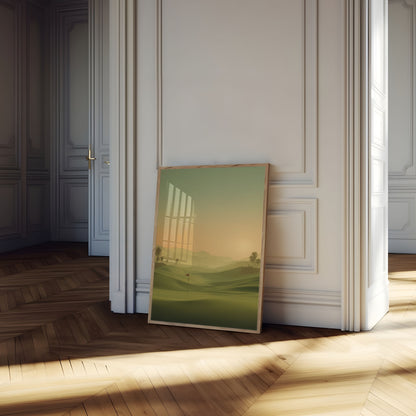 Sunset Golf Course Poster