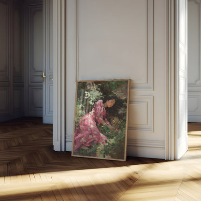 Leopard and Pink Dress Poster