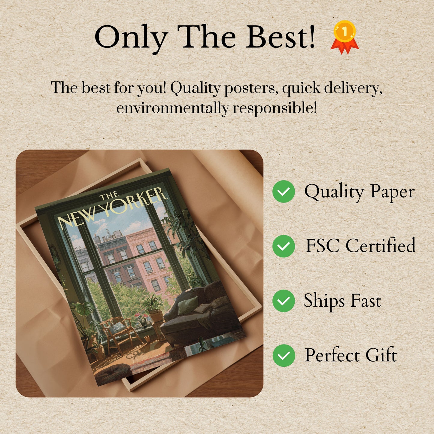 New York City Apartment View Poster