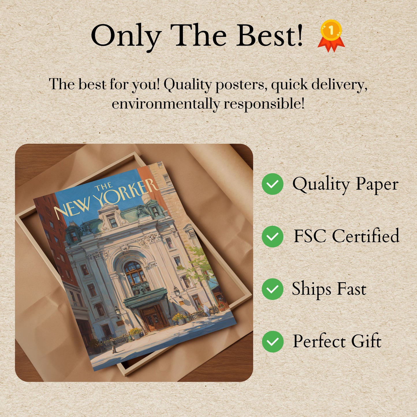 The New Yorker Architectural Elegance Poster