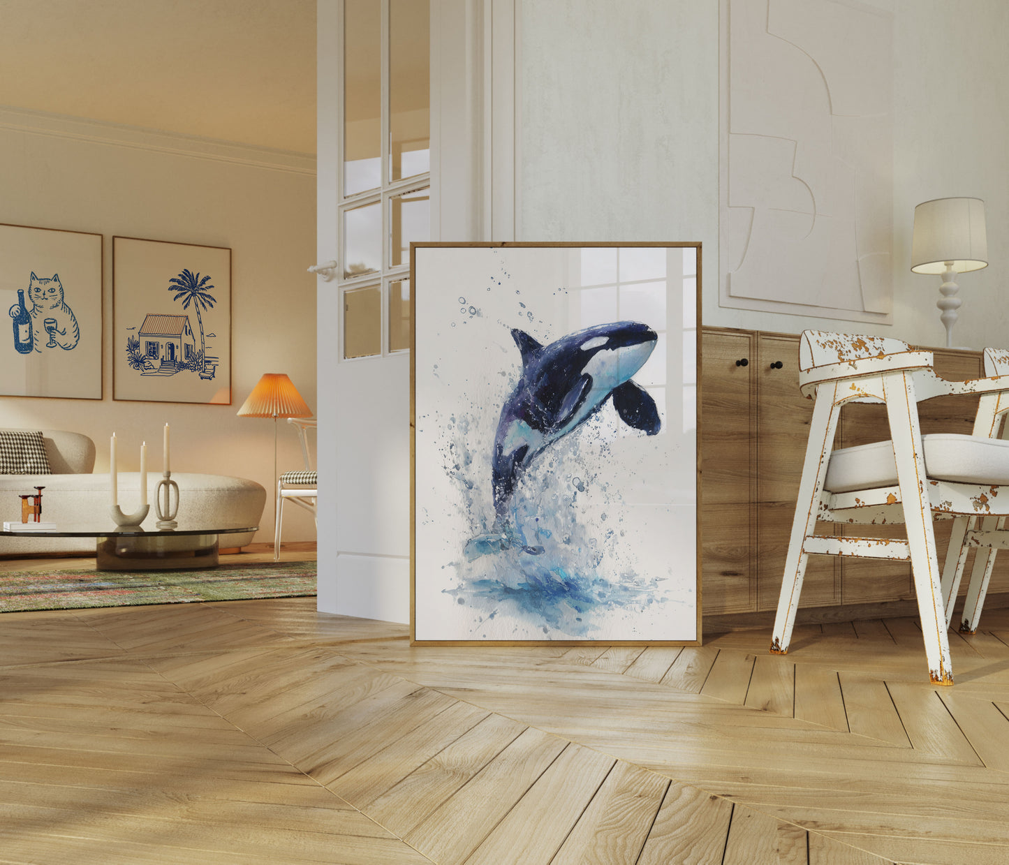 Ocean's Majestic Leap Poster