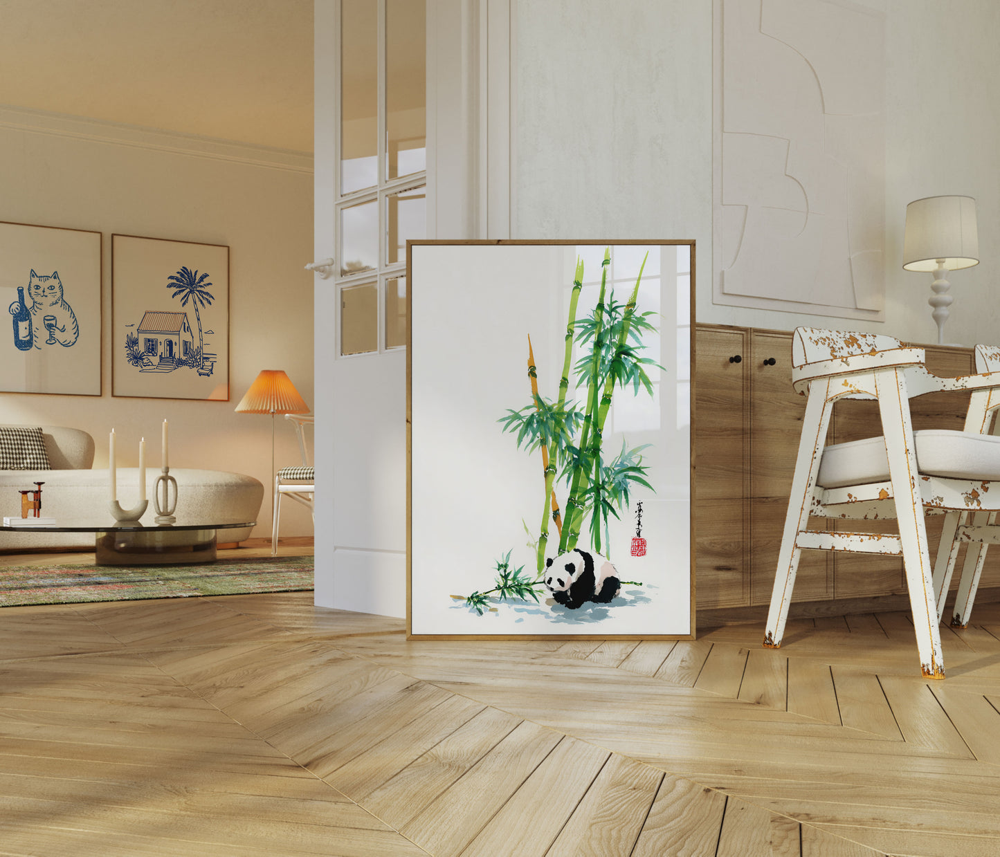 Tranquil Bamboo Forest Panda Poster