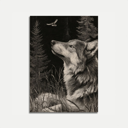Wilderness Wolf Gaze Poster