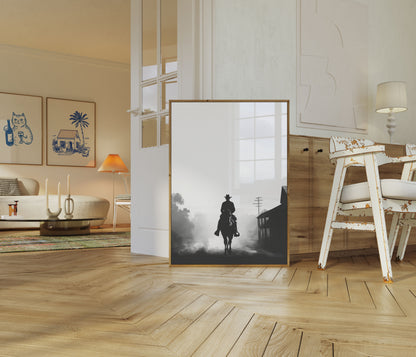 Einsamer Cowboy Nebelritt Poster