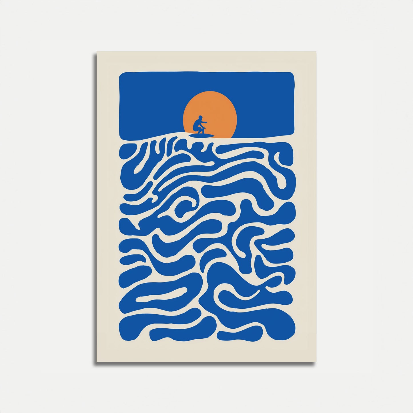 Cartel de Surfista Montando Olas del Océano