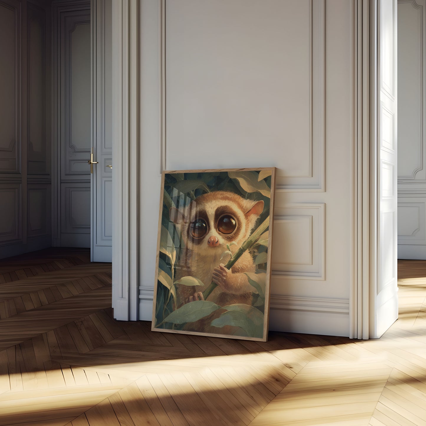 Curious Slow Loris in Jungle Poster