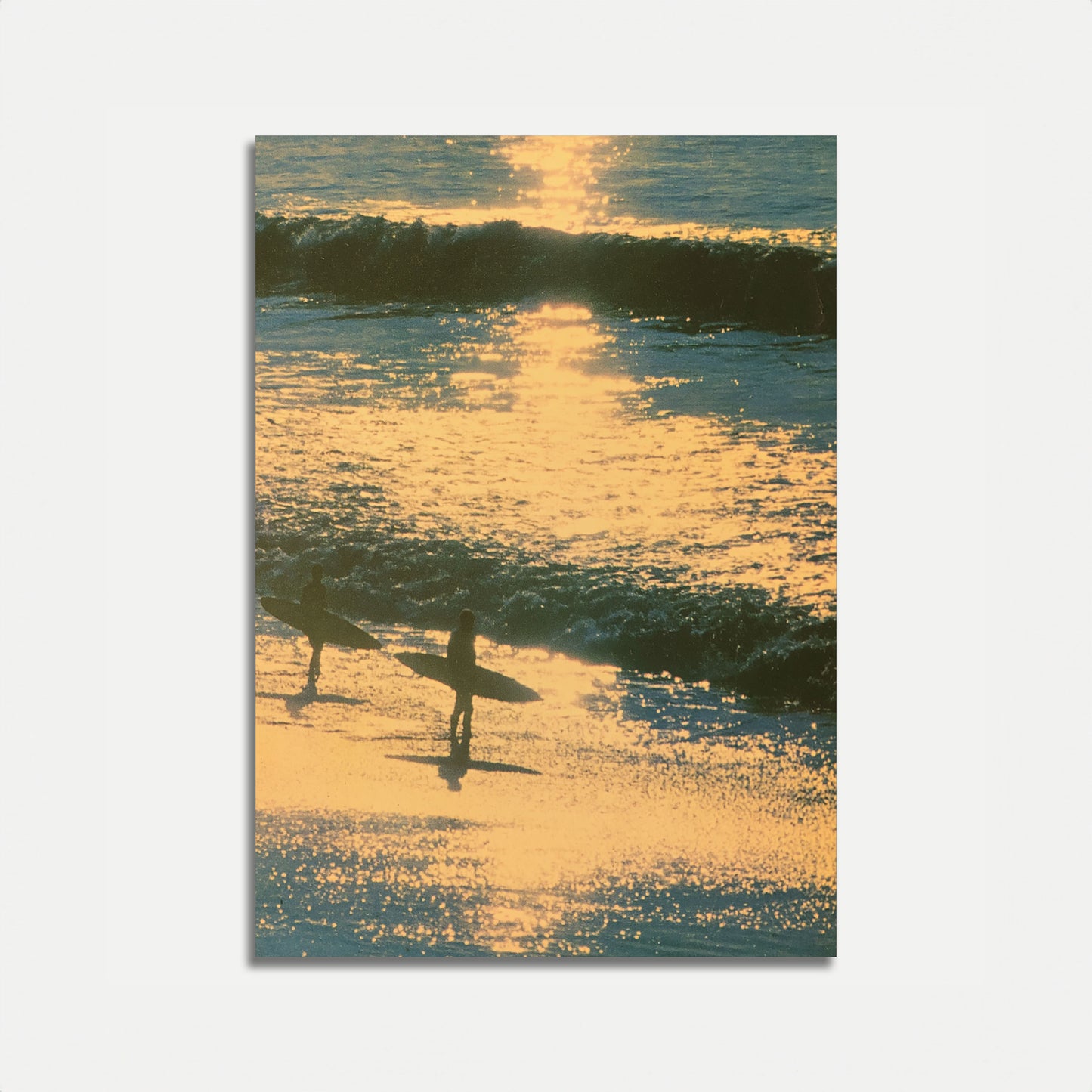 Surfer bei goldenem Licht Poster
