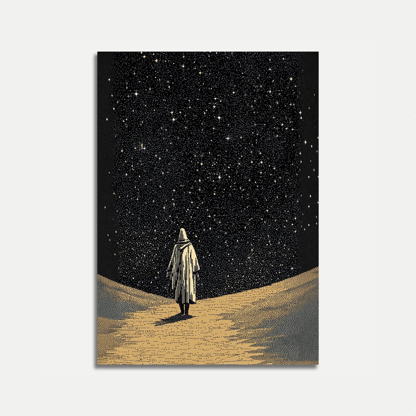Stargazer in the Desert Poster