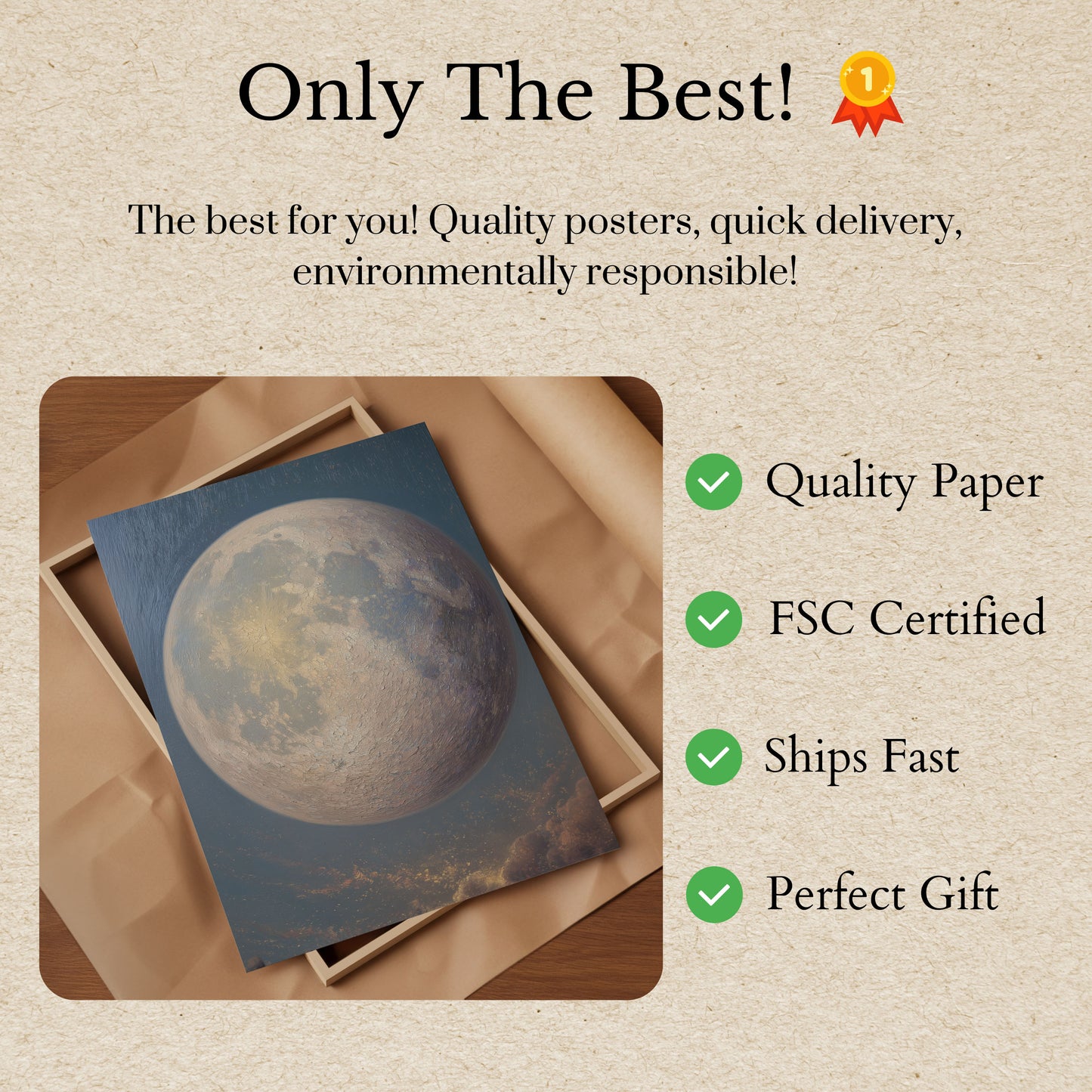 Cosmic Lunar Surface Poster