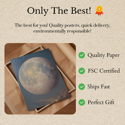 Cosmic Lunar Surface Poster