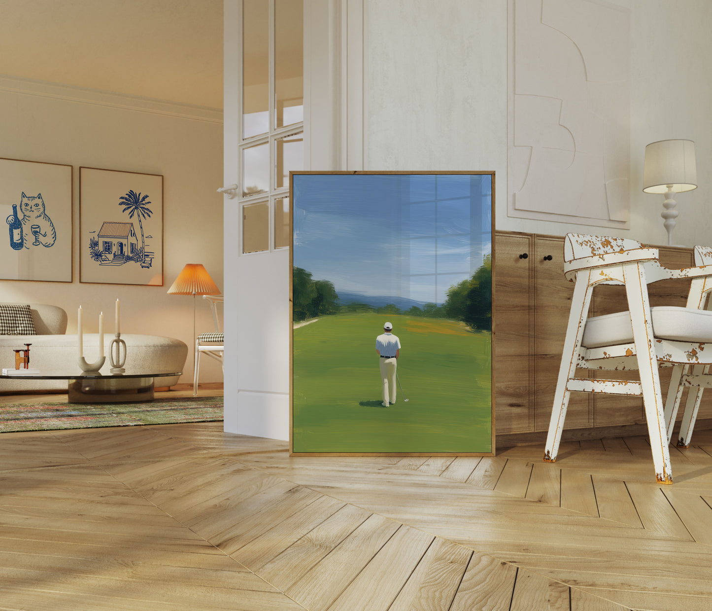 Affiche d'un terrain de golf serein