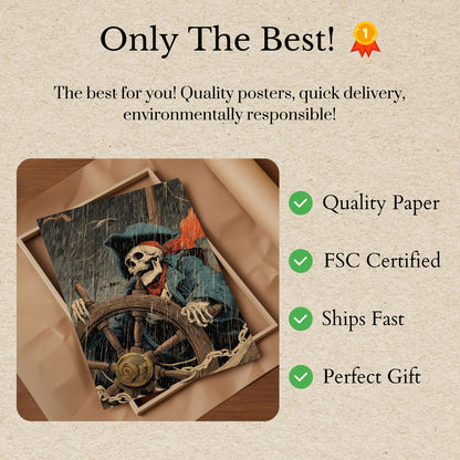 Skeletal Pirate Storm Poster