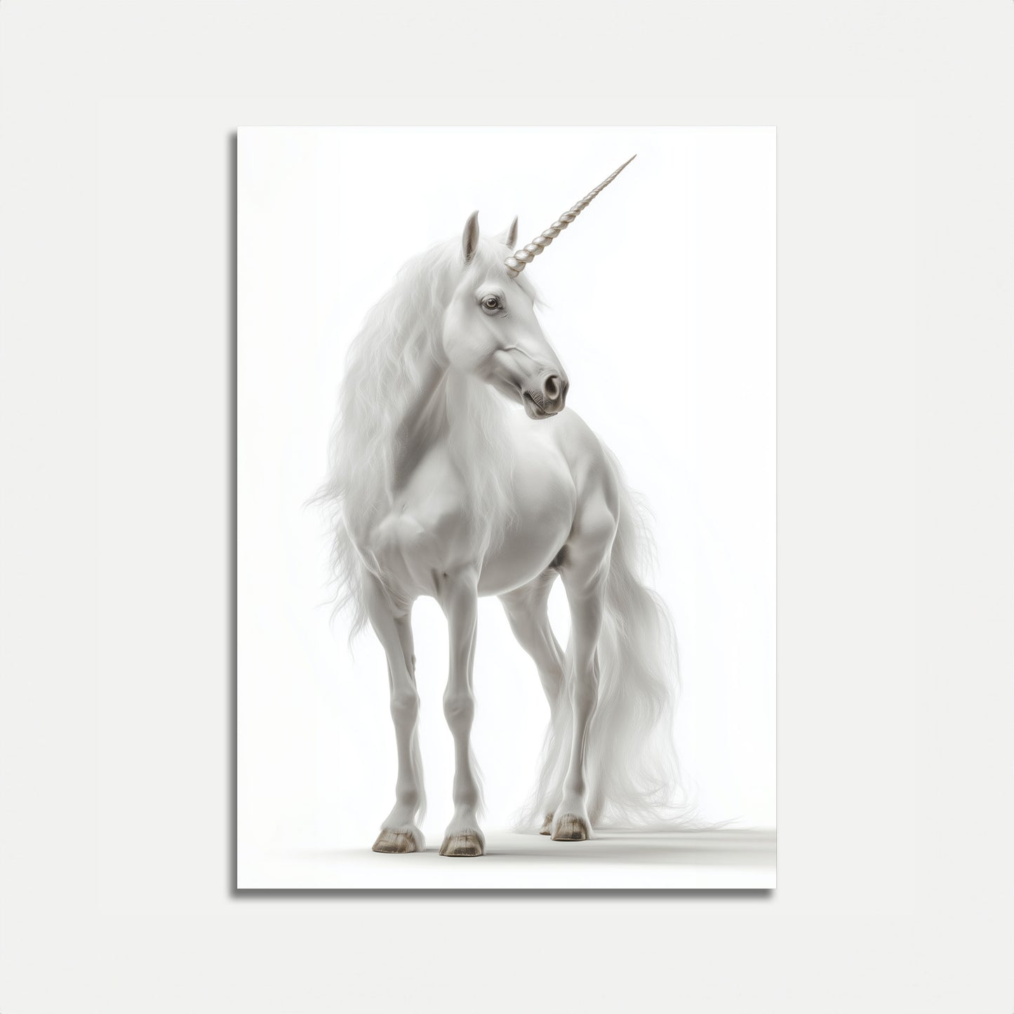 Majestic White Unicorn Poster