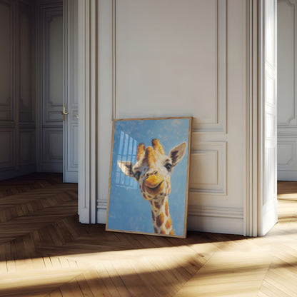 Charming Giraffe Sky Poster