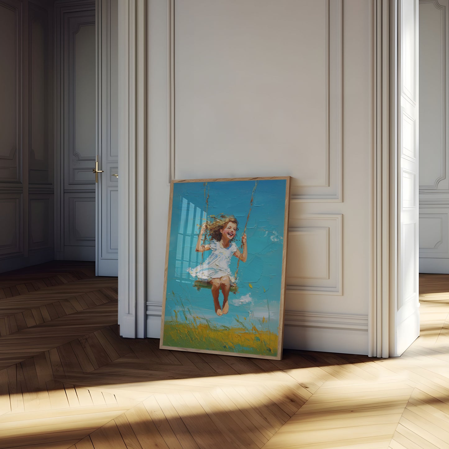 Girl on Swing Summer Poster