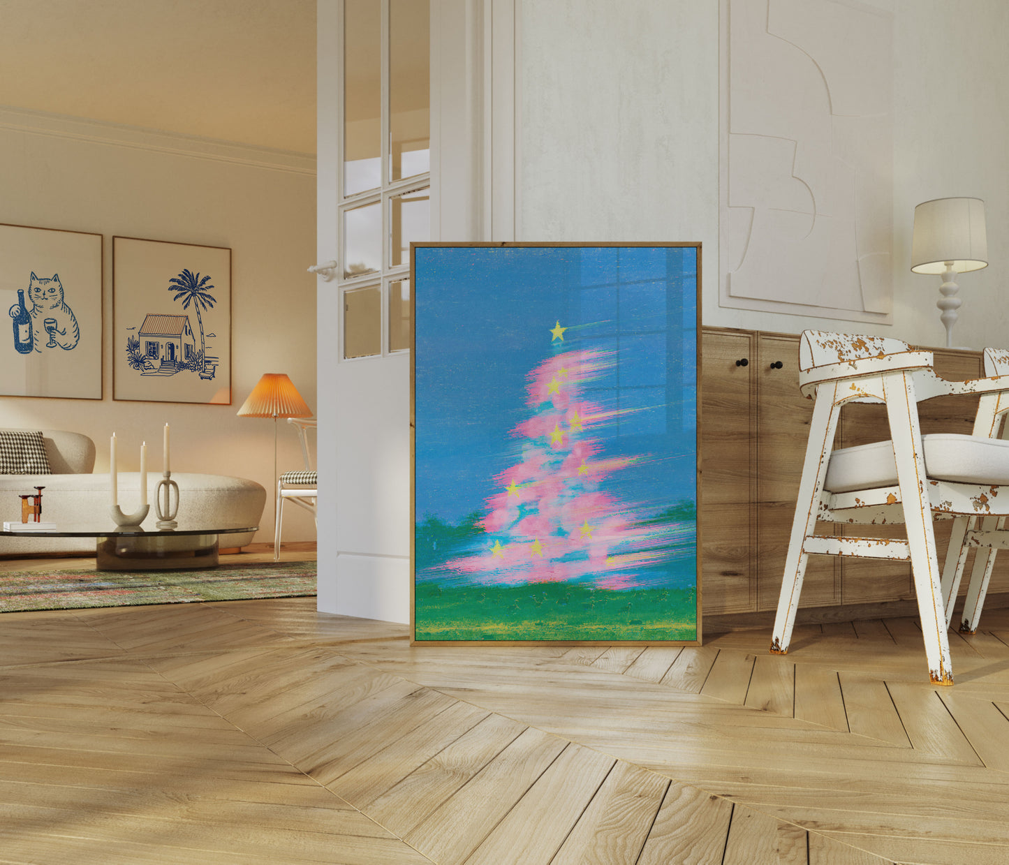 Modern Christmas Tree Poster