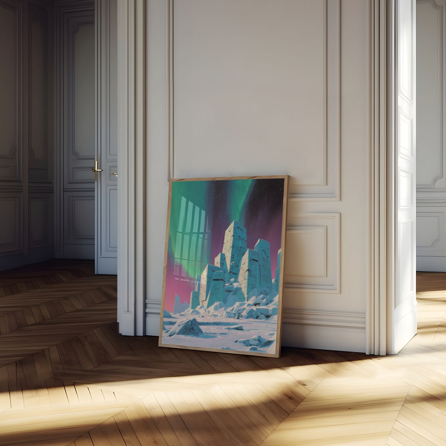 Plakat Futurystyczne Miasto Aurora