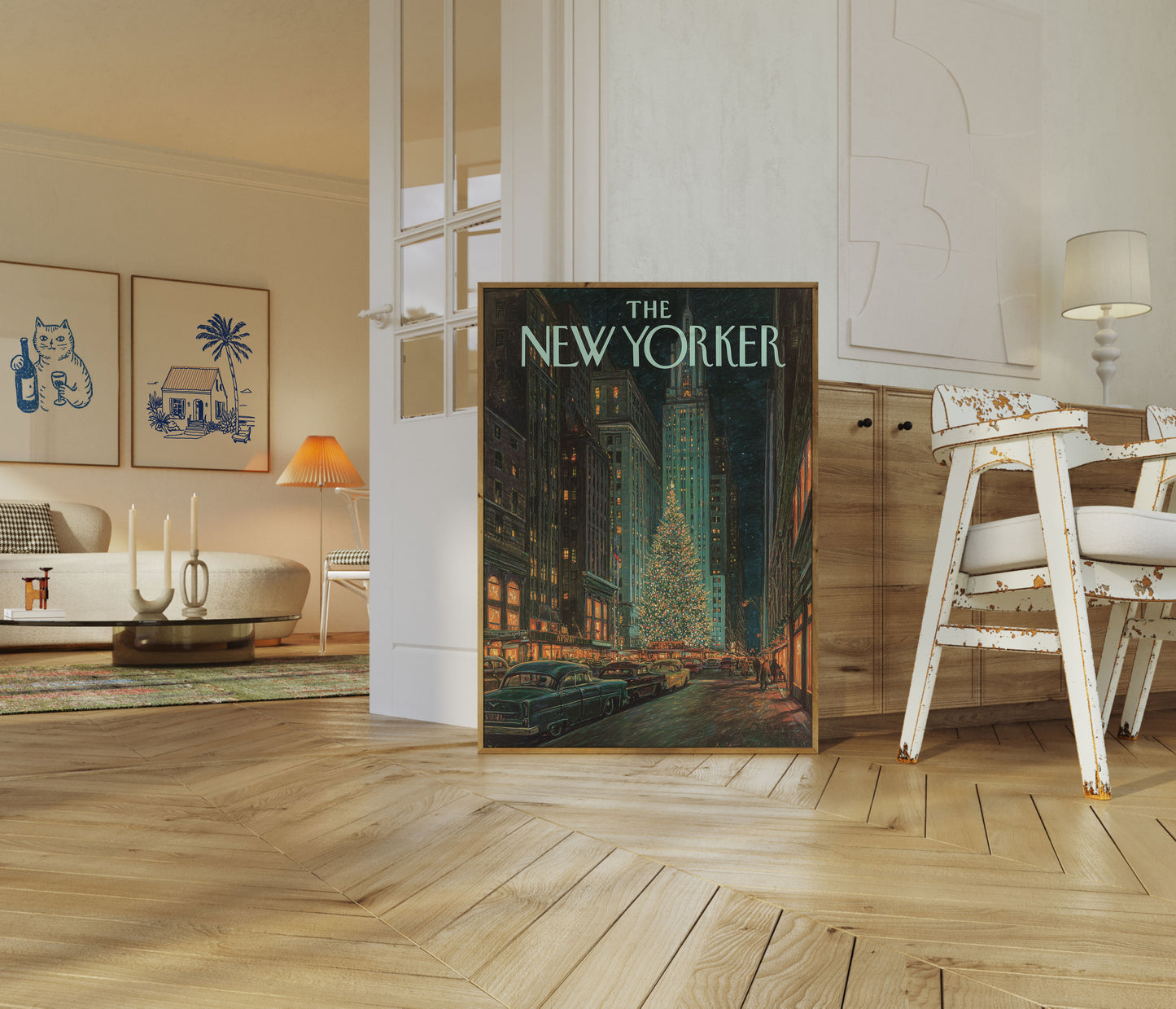 New York Christmas Night Poster