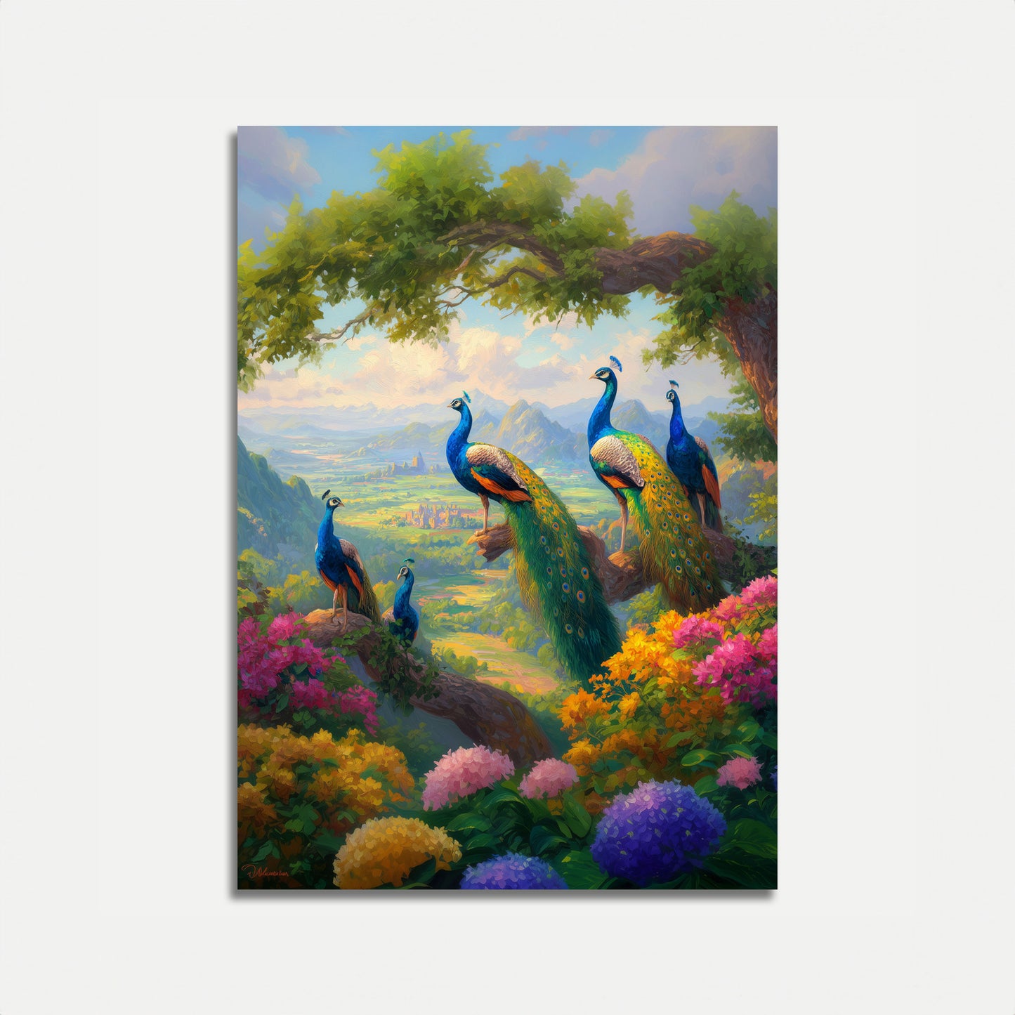 Royal Peacocks Paradise Poster
