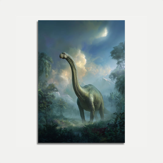 Ancient Brontosaurus Landscape Poster