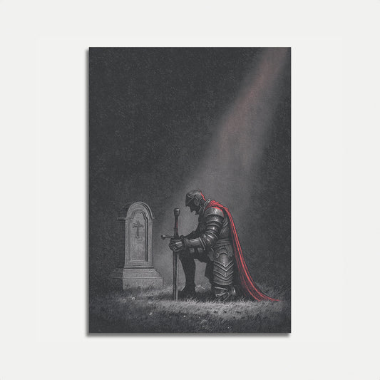 Poster del Cavaliere in Ginocchio alla Croce