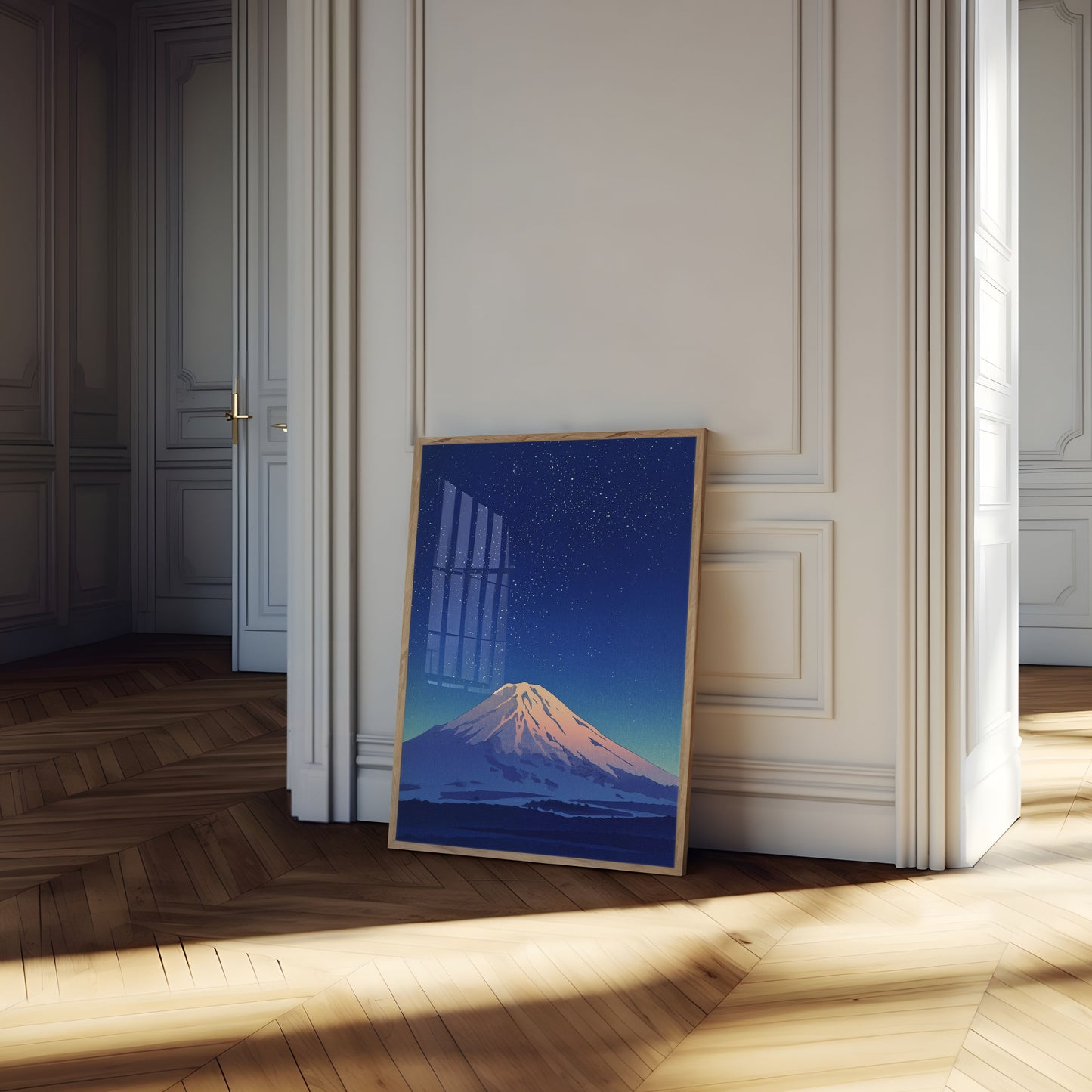 Mount Fuji Starry Night Poster