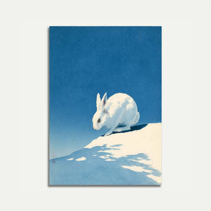 Arktischer Hase im Schnee Poster
